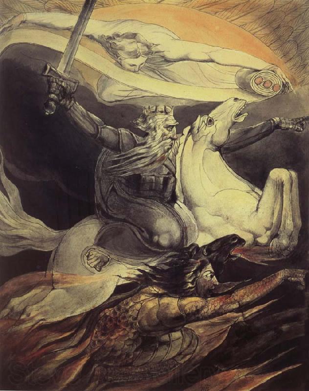William Blake Death on a Pale Horse Norge oil painting art
